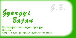 gyorgyi bajan business card